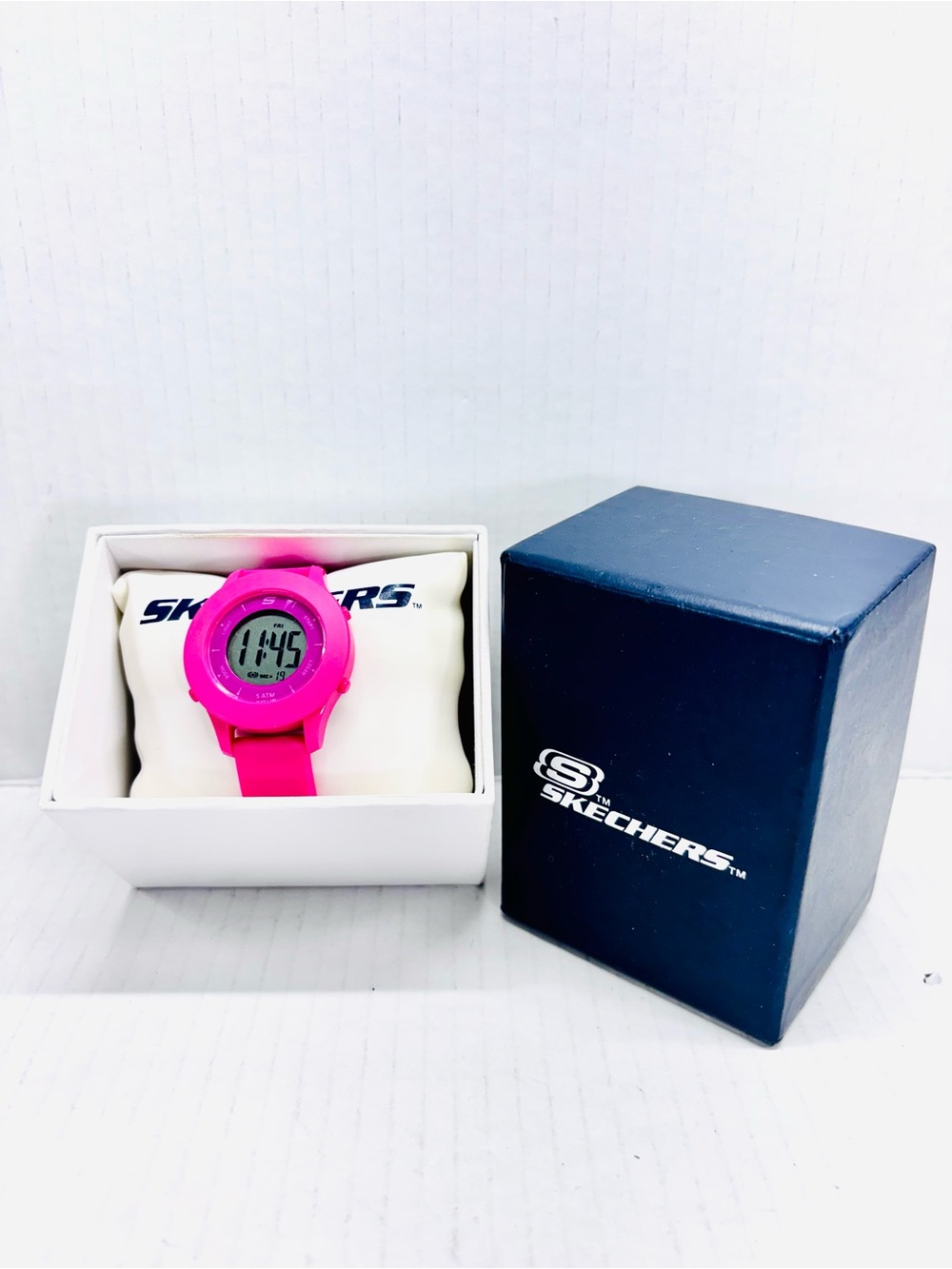 Sketchers Digital Watch Women 37mm Case Pink Silicone Band